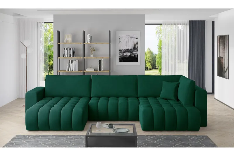 Yorktown U-bäddsoffa Divan Vänster - Grön (Art.nr 1437796) — Grön