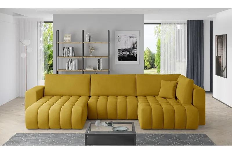 Yorktown U-bäddsoffa Divan Vänster - Gul (Art.nr 1437852) — Gul
