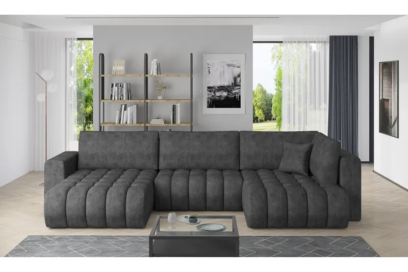 Yorktown U-bäddsoffa Divan Vänster - Mörkgrå (Art.nr 1437871) — Mörkgrå