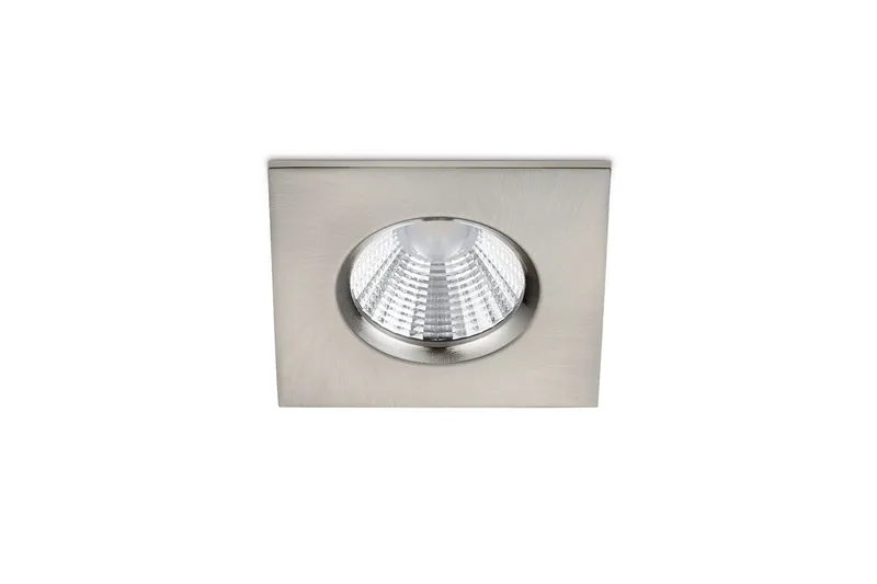 Zagros LED infälld Spotlight IP65 borstad stål fyrkant - Borstad stål/Vit — Trio Lighting