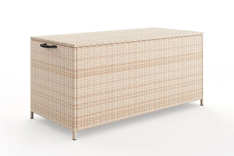 Zahara Dynbox utomhus i konstrotting med handtag 140x60x60 cm - Beige — Comfort Garden