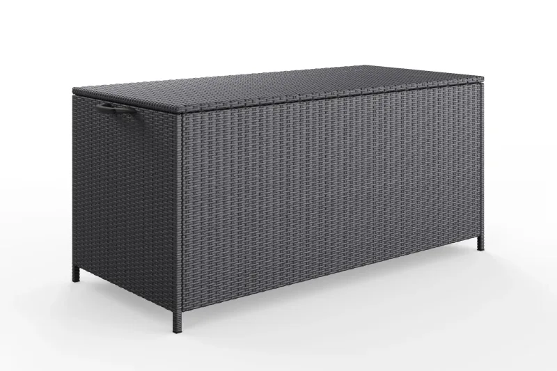 Zahara Dynbox utomhus i konstrotting med handtag 140x60x60 cm - Svart — Comfort Garden