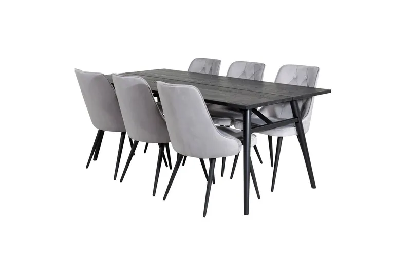 Zenazmi Matbord 195 cm med 6 st Valera Lyx Sammetstol — Venture Home