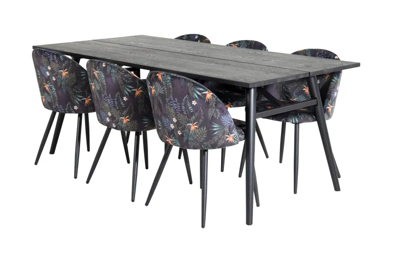 Zenazmi Matgrupp 195 cm + 6 Sedavi Matstolar — Venture Home