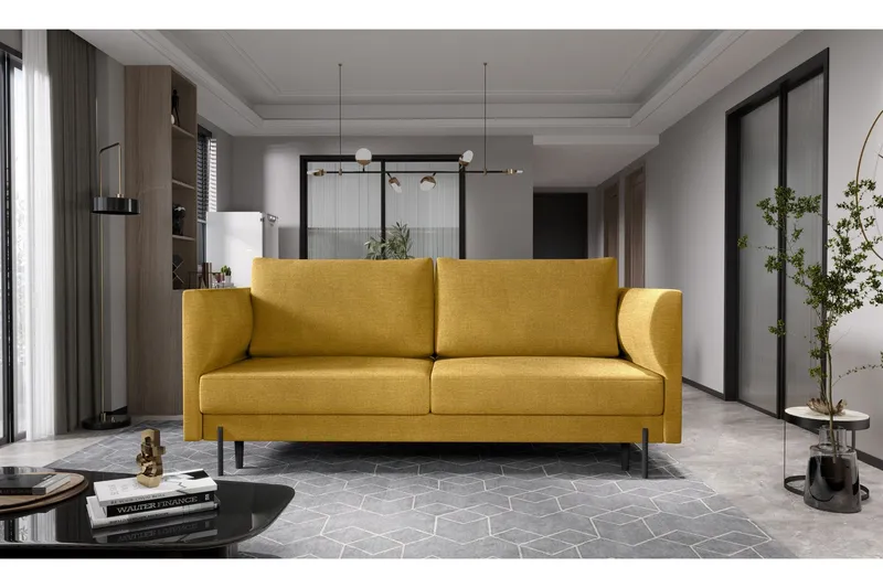 Zerlo 3-sits Soffa - Gul (Art.nr 1437802) — Gul