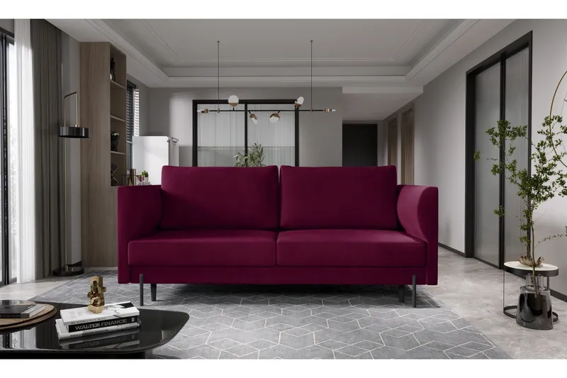 Zerlo 3-sits Soffa - Rosa — Rosa