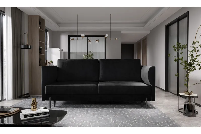 Zerlo 3-sits Soffa - Svart (Art.nr 1437897) — Svart
