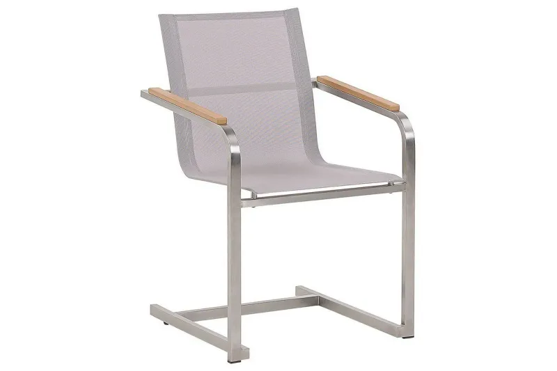 Zervo Karmstol Utomhus - Beige/Silver — Beige/Silver