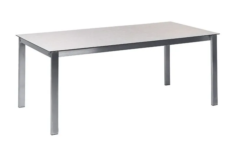 Zervo Matbord Utomhus 180x90 cm - Vit/Silver (Art.nr 3058198) — Vit/Silver