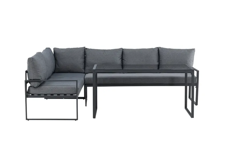 Zingaro Soffgrupp Utomhus 4-sits - Svart/Grå — Venture Home