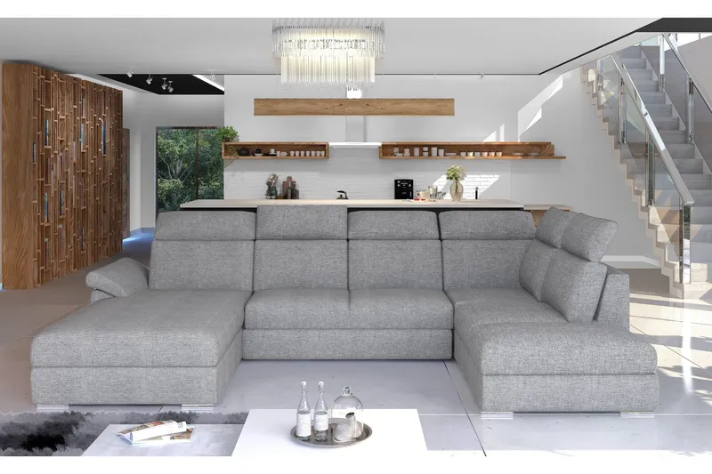 Zoana Bäddsoffa med Dubbeldivan - Grå (Art.nr 697161) — Grå