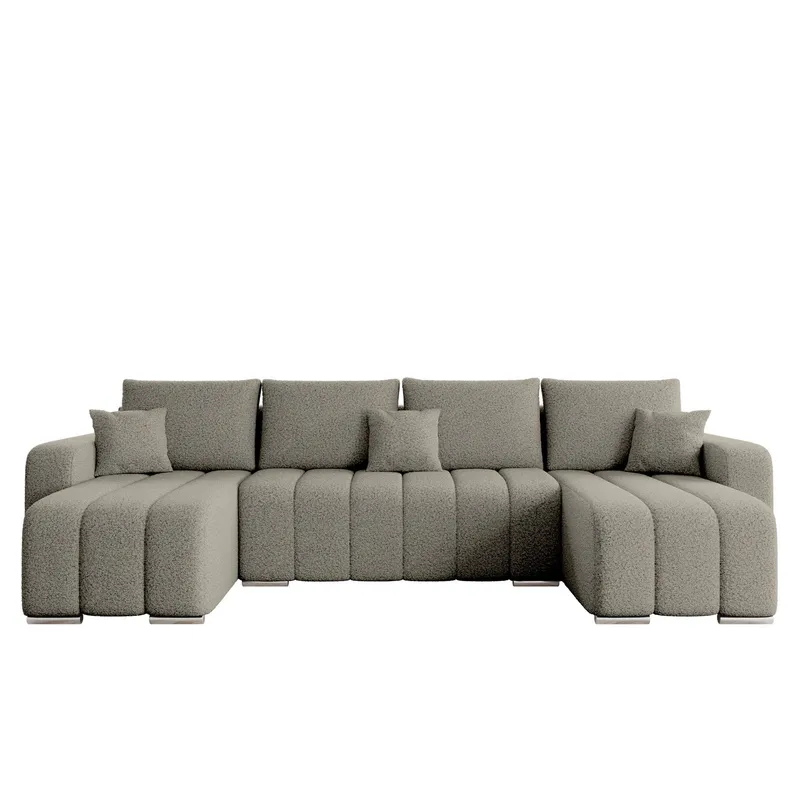 Zulueta 4-sits Bäddsoffa med dubbeldivan - grå (Art.nr 3433741) — grå