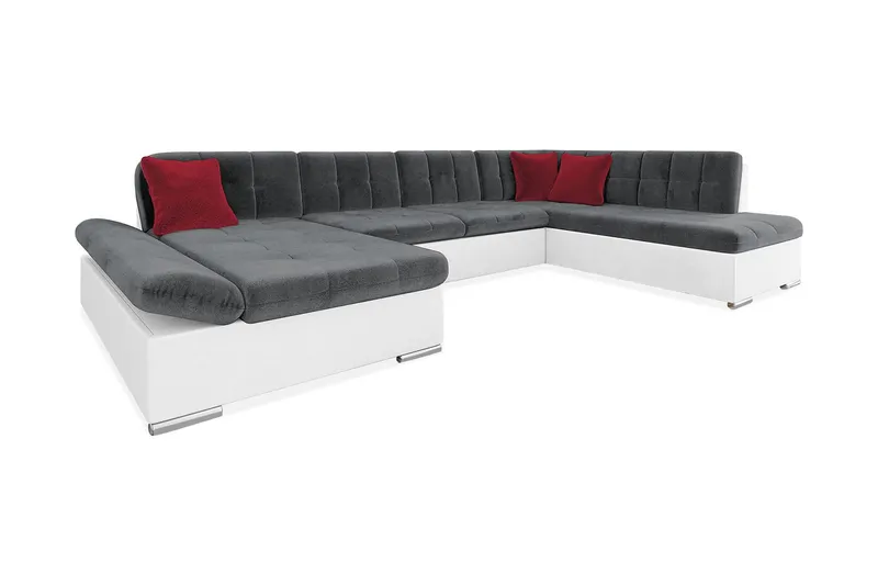 Zumar 6-sits Bäddsoffa Universal - Grå/Vit — Grå/Vit