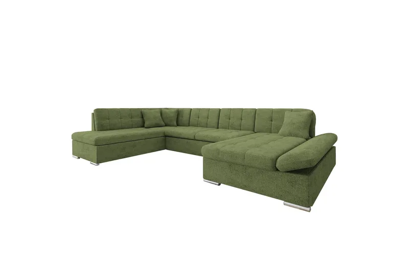 Zumar Soffa med Divan och Schäslong 4-sits - Grön (Art.nr 3068475) — Grön