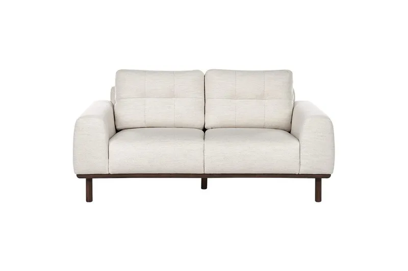 2-sitssoffa Laurila Beige, mörkt trä - Beige, mörkt trä — Beige, mörkt trä