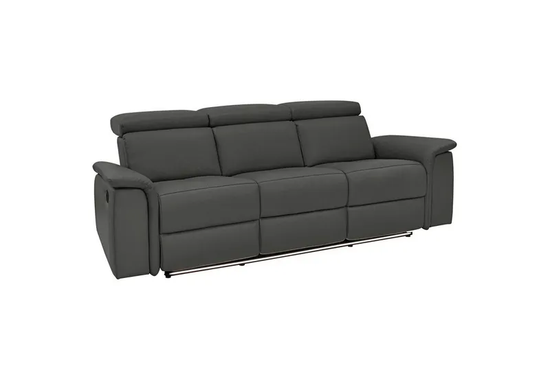 3-sitssoffa Pareli Svart, PU, Elektrisk vilstol - Svart, PU, Elektrisk vilstol — Loft24