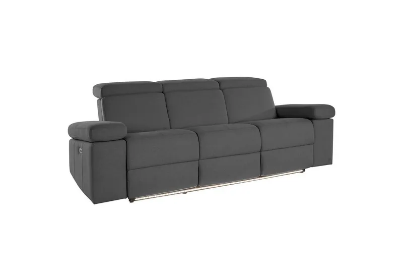 3-sitssoffa Rayland Antracit, Sunday tyg, Elektrisk vilstol - Antracit, Sunday tyg, Elektrisk vilstol — Loft24