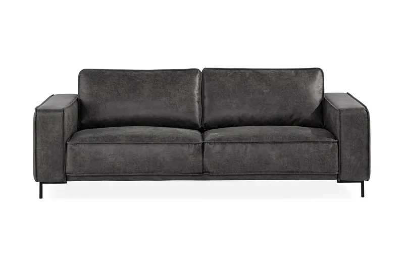 Akron 2,5-sits Soffa Bondedläder - Mörkgrå — Manor House