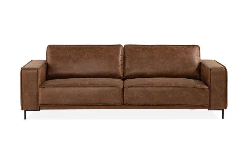 Akron 3-sits Soffa Bondedläder - Brun — Manor House