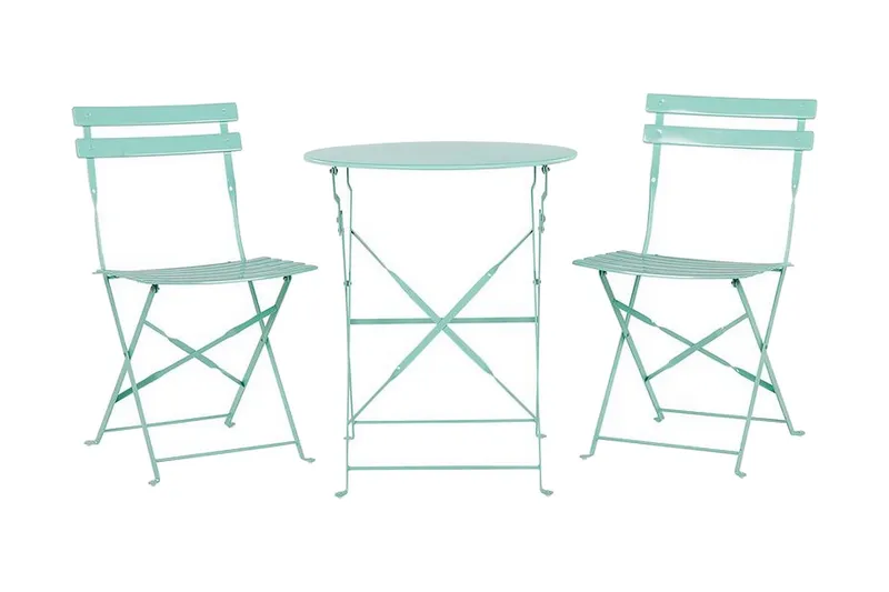 Alatri Balkongset 60 cm + 2 Utestolar - Mintgrön — Mintgrön