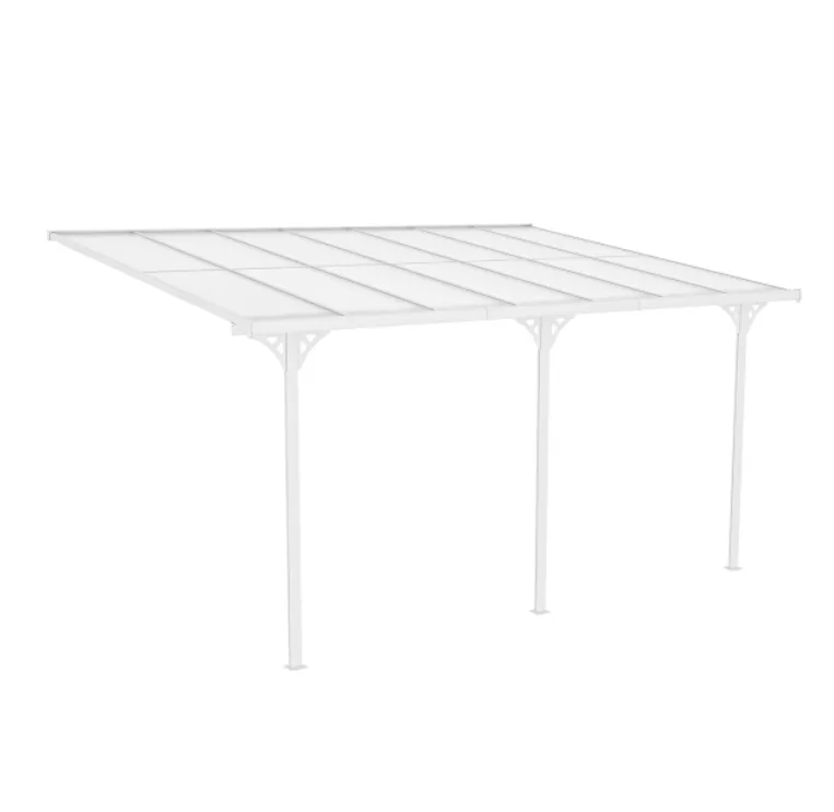 Altantak 4,3x3 m \| Kanalplast / Aluminium \| Extra hög \| Vit