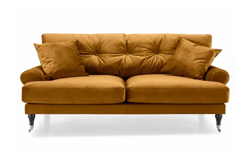Andrew 2-sits Sammetssoffa - Mörkgul (Art.nr 506583) — Bloomington