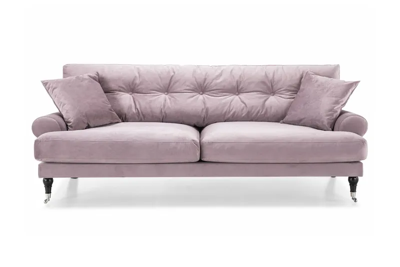 Andrew 3-sits Sammetssoffa - Lila (Art.nr 506560) — Bloomington