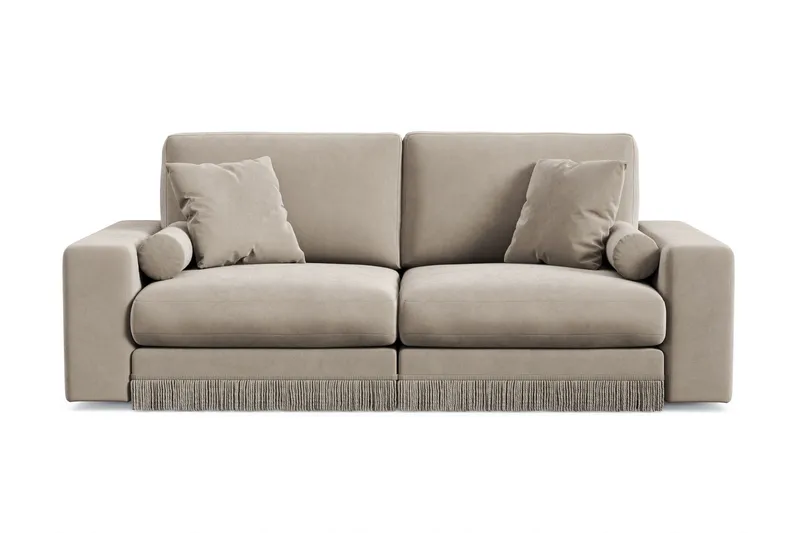 Arken Lyx 3-sits Djup Sammetssoffa - Beige — Andrarum