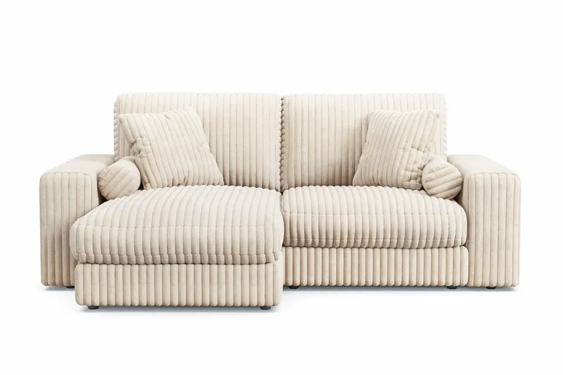 Arken Lyx 3-sits Vändbar L-formad Djup Divansoffa i Manchester - Beige — Andrarum