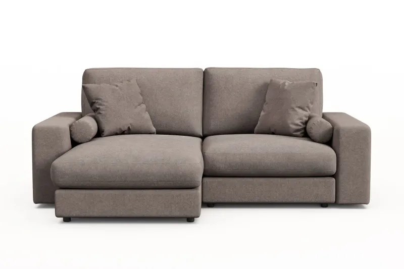 Arken Lyx 3-sits Vändbar L-formad Djup Divansoffa i Tyg - Brun (Art.nr 3113367) — Andrarum