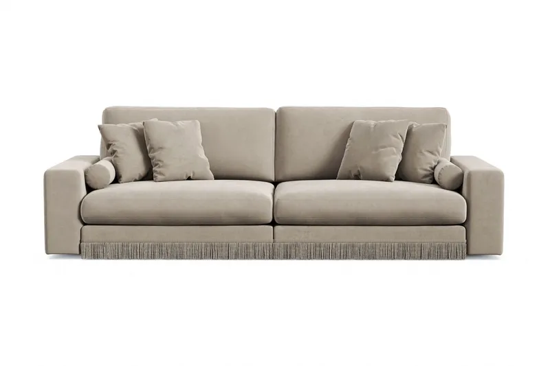 Arken Lyx 4-sits Djup Sammetssoffa - Beige — Andrarum
