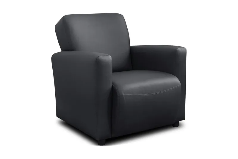 Aston Fåtölj Bonded Leather - Svart (Art.nr 100952) — Scandinavian Choice