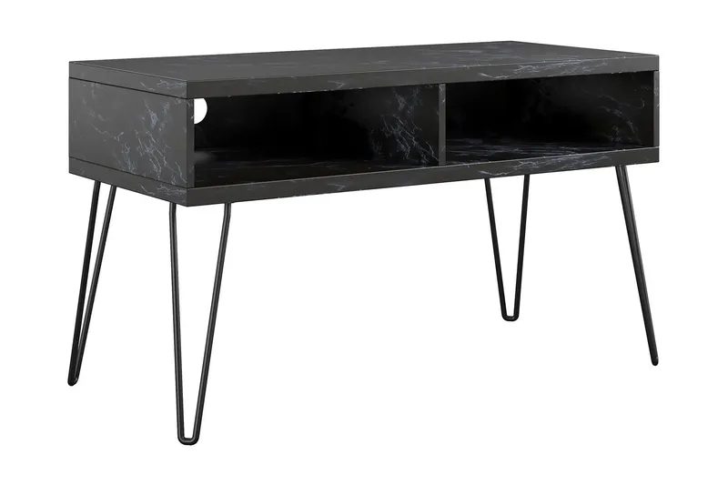 Athena Tv-bänk 107x50 cm Svart/Marmormönster - Novogratz — Novogratz