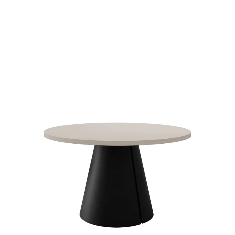 Aurion Matbord rund förlängningsbart 120-196 cm - svart, beige — svart, beige
