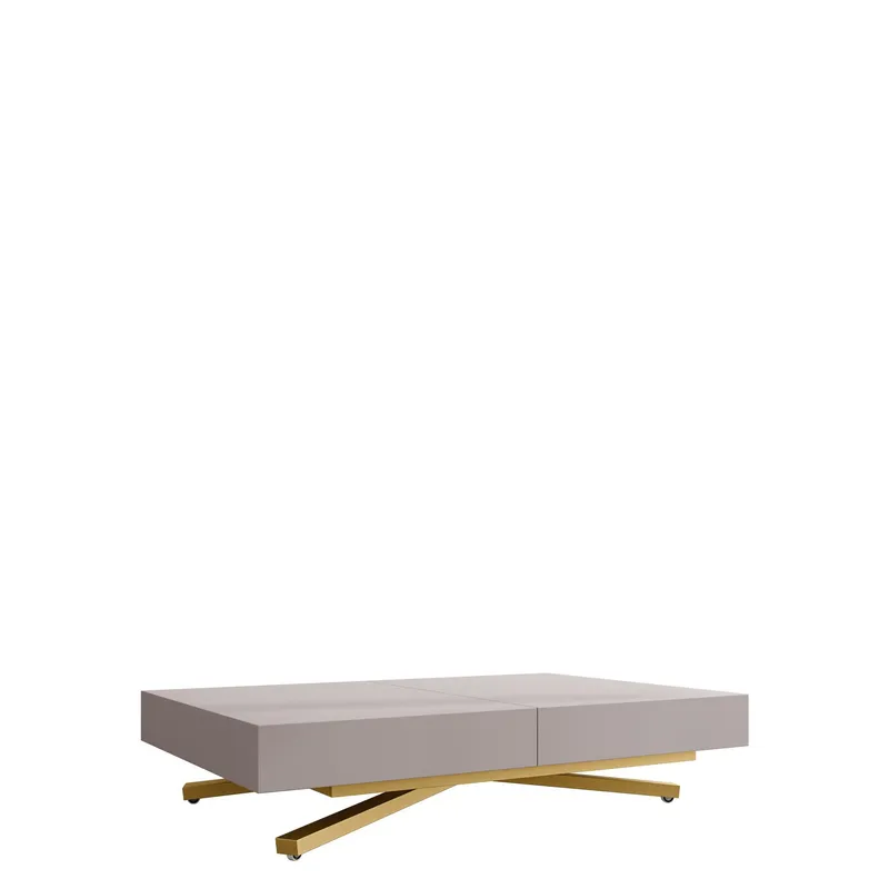 Avendi Soffbord 120 cm - Guld, beige — Guld, beige