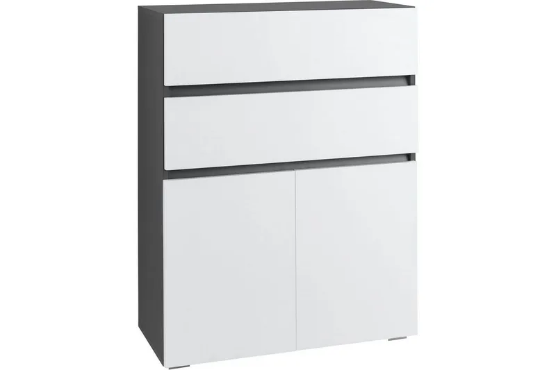 Badrumsskåp Wisla 76x35x98 cm, Antracit/Vit - 76x35x98 cm, Antracit/Vit — Loft24