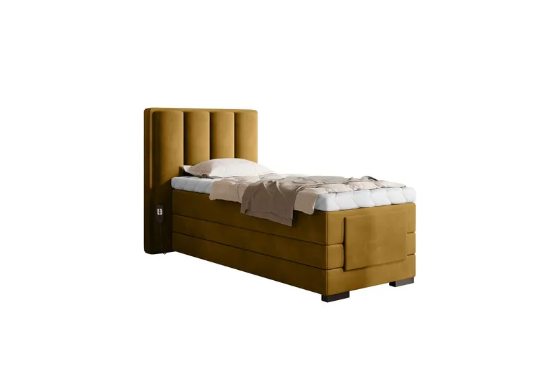 Banti Ställbar Kontinentalsäng 90x200 cm - Gul (Art.nr 1599235) — Gul