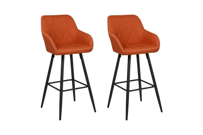 Barstol Darien set om 2 Orange-Svart - Orange-Svart — Orange-Svart