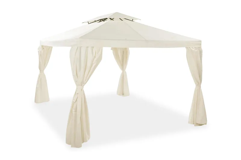 Bermuda Väggar till Paviljong 3x4 m - Beige/Vit — Comfort Garden