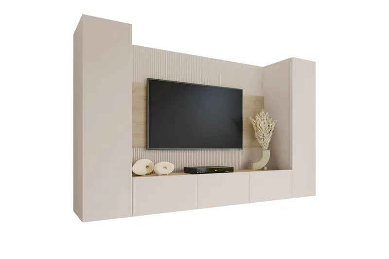 Bernice Tv-skåp 260x38 cm - Beige (Art.nr 3099008) — Beige
