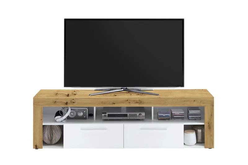 Bootsma TV-Bänk 180 cm - Brun/Vit — Brun/Vit