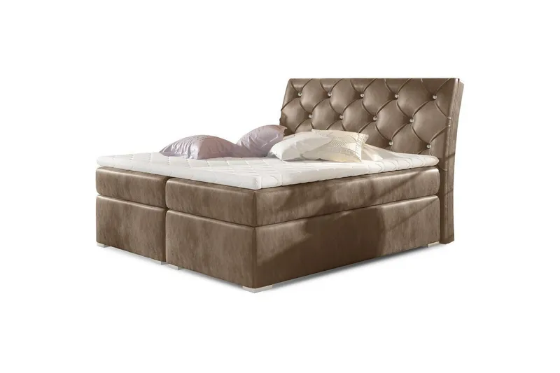 Box Spring Eltap Balvin - 180x200 cm, Monolith 09, Brun — 180x200 cm, Monolith 09, Brun