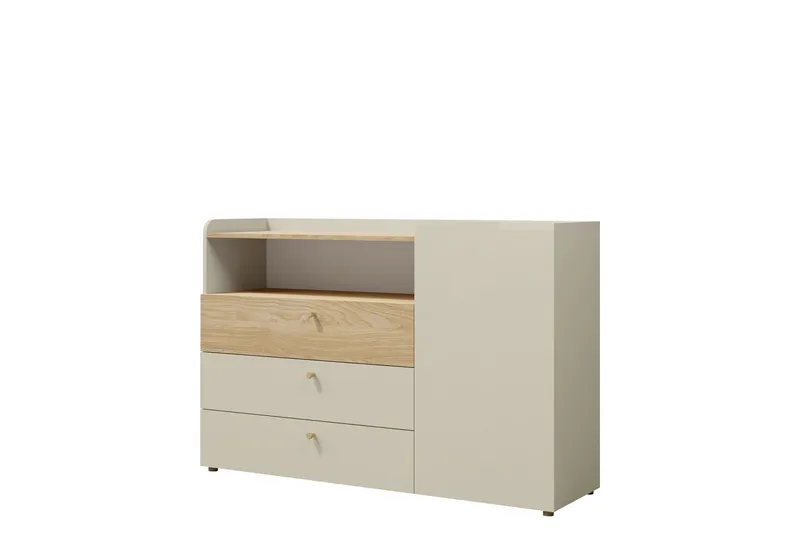 Buhan Byrå 140 cm - Beige/Brun (Art.nr 3078993) — Beige/Brun