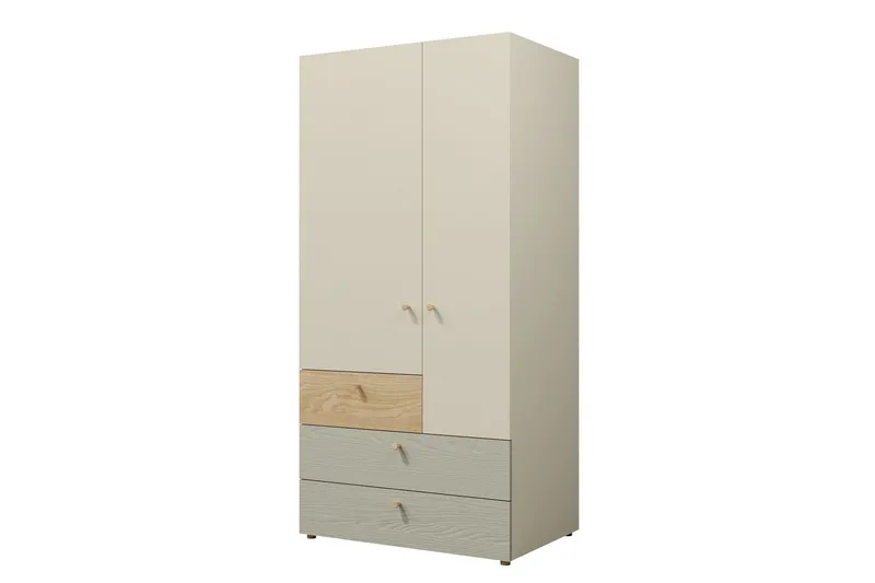 Buhan Garderob 90x185 cm - Beige/Brun (Art.nr 3079011) — Beige/Brun