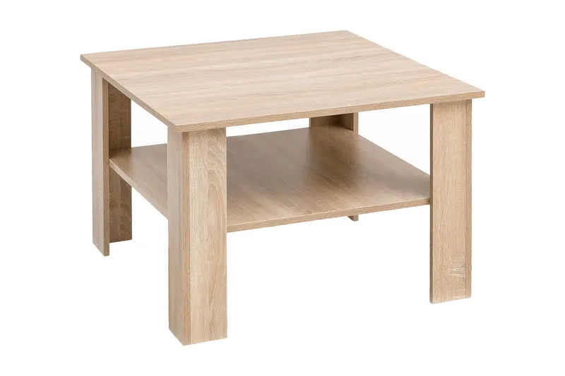 Bulanda Soffbord 60 cm med Förvaring Hylla - Natur — Wohnling