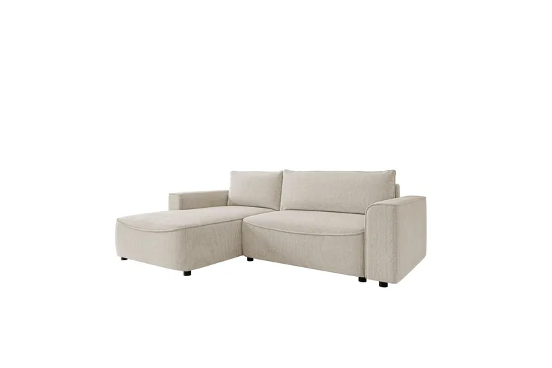 Burketown Bäddsoffa med Divan 3-sits i Sammet - Beige (Art.nr 3079561) — Beige