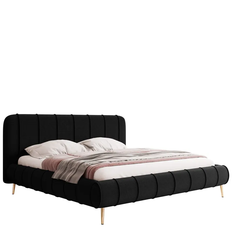 Calrosin Sängram på ben 140x200 cm med Förvaring - Svart — Svart