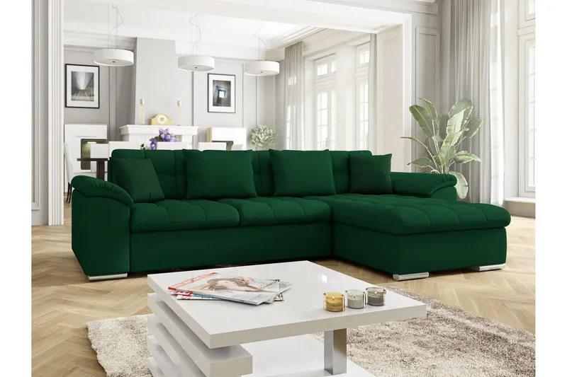 Camior Bäddsoffa m. Divan 3-sits - Grön (Art.nr 3099402) — Grön
