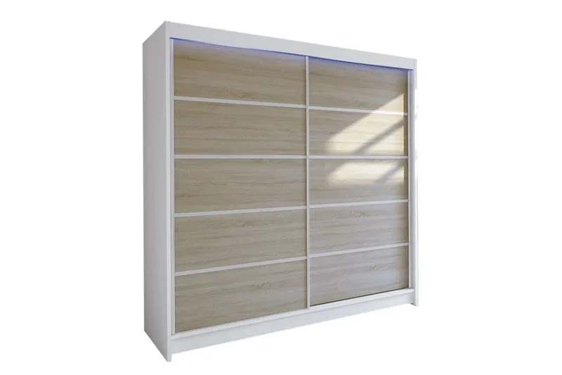 Canderbury Garderob 180x215 cm - Brun/Vit — Brun/Vit