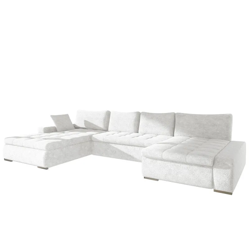 Cillo 5-sits U-formad bäddsoffa med dubbeldivan - vit — vit